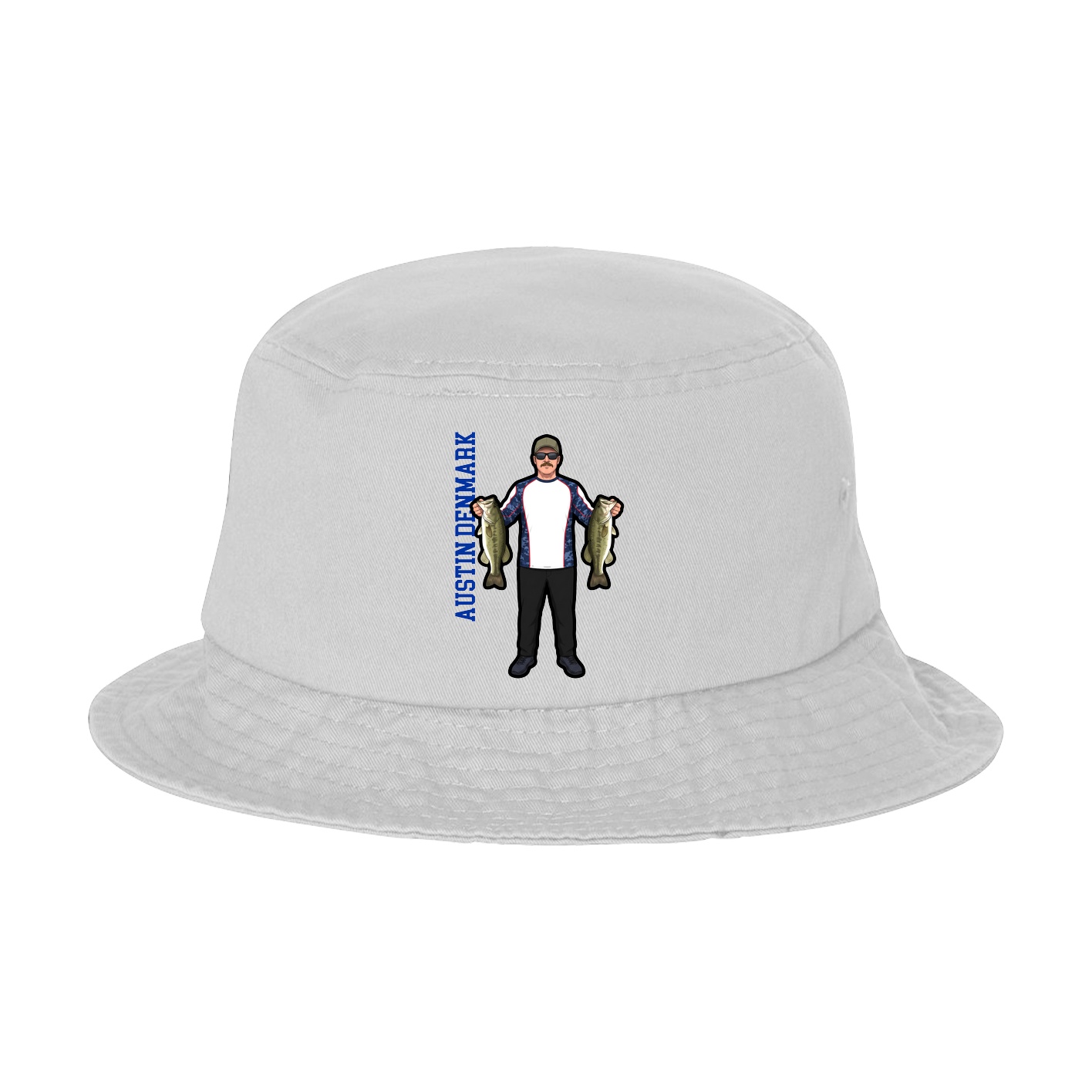 Bucket Cap — Name Vertical in White