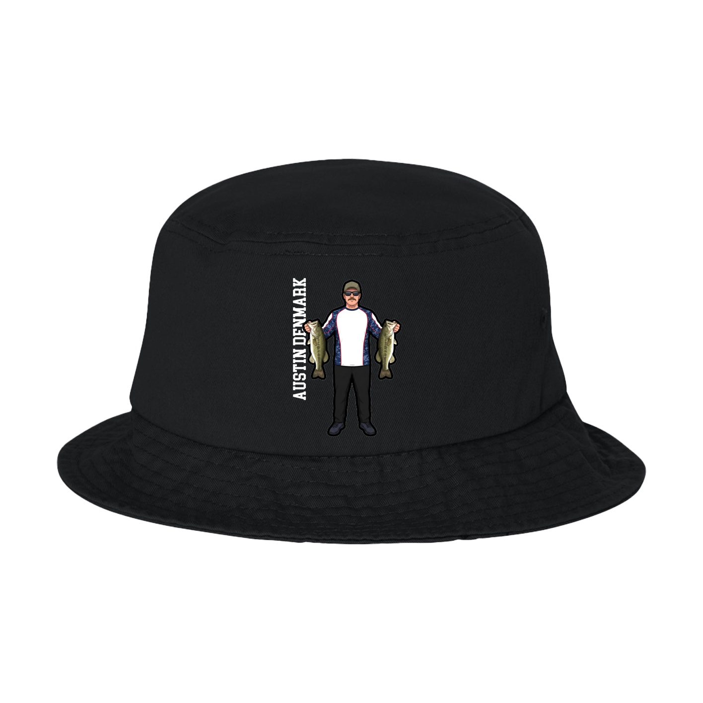 Bucket Cap — Name Vertical in Black