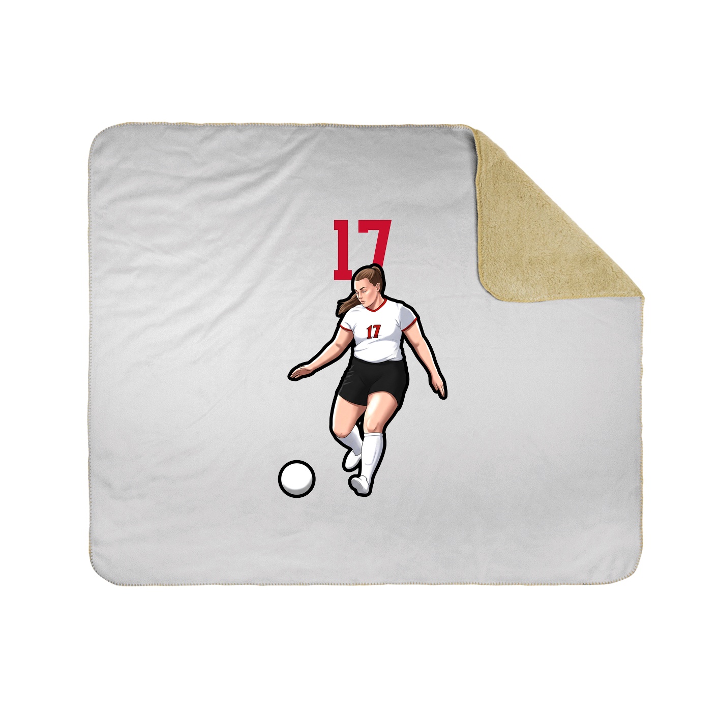 Throw Blanket — Number Top in White