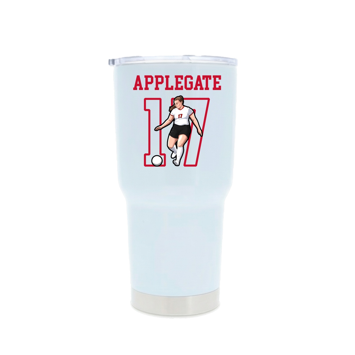 30oz Stainless Steel Tumbler — Shirsey in White