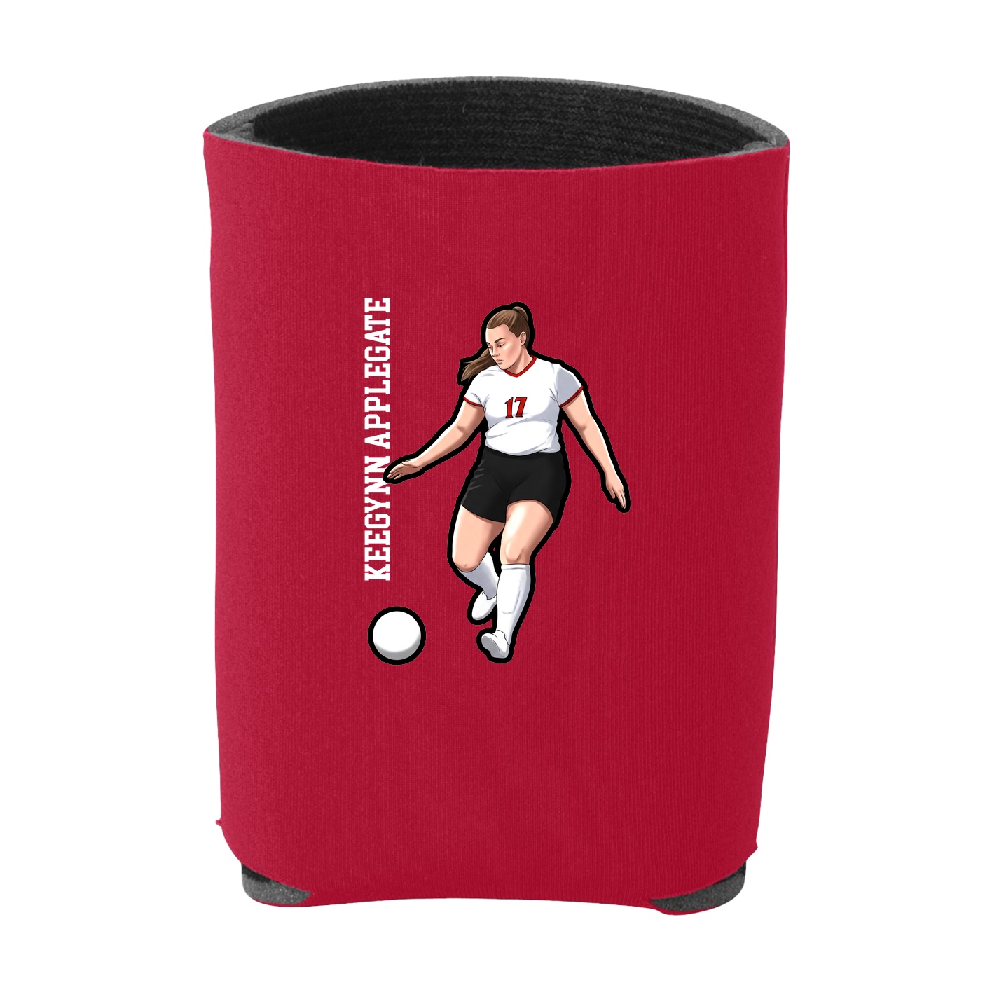 Can Holder — Name Vertical in Red