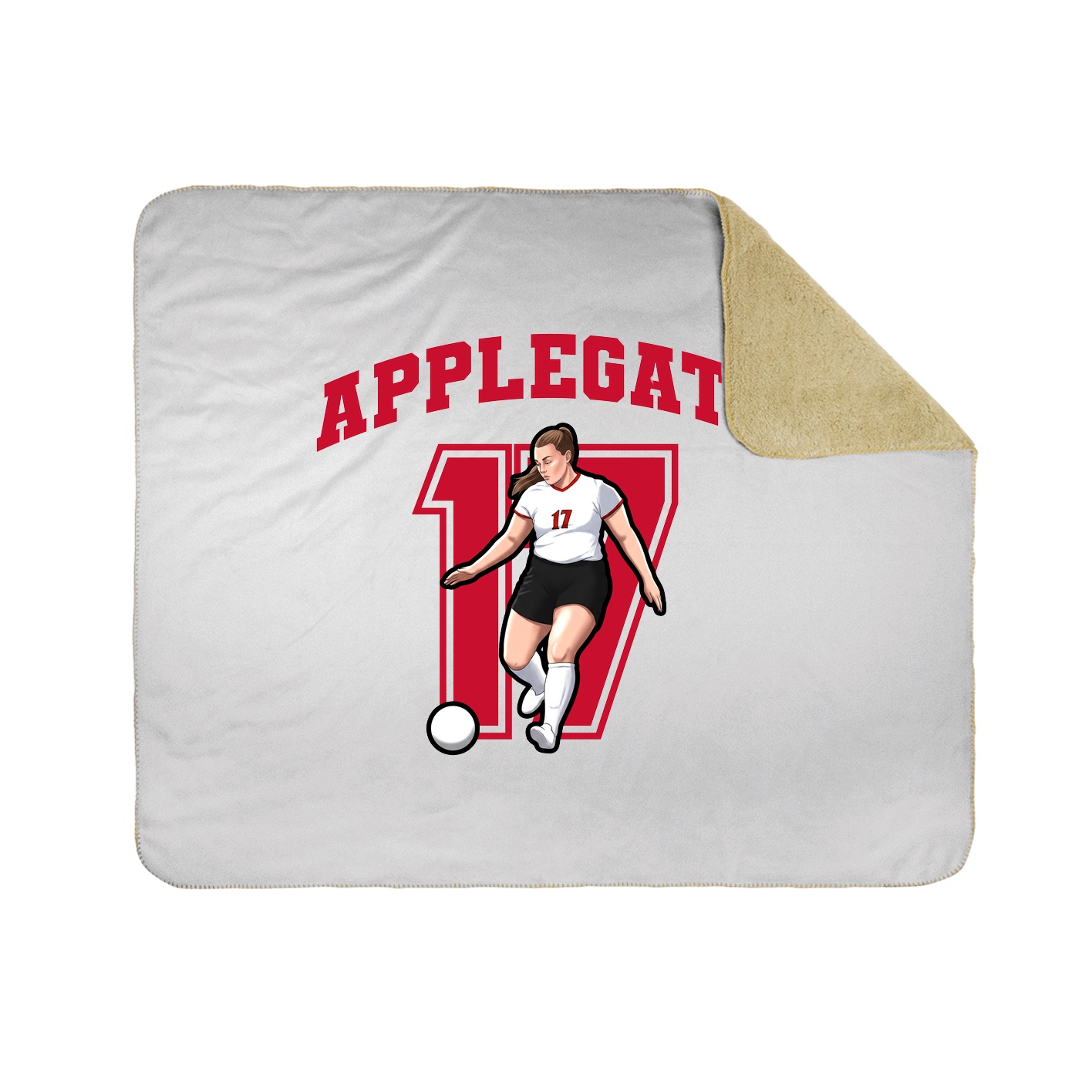 Throw Blanket — Number in White