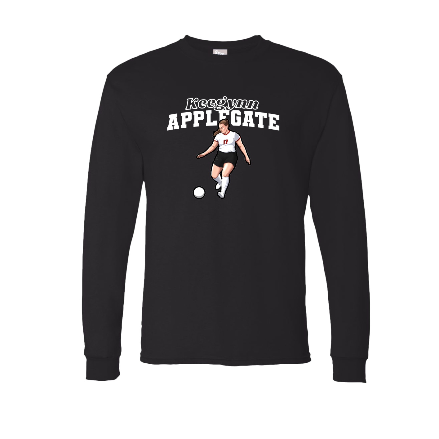 Long Sleeve Tee — Name Arch in Black