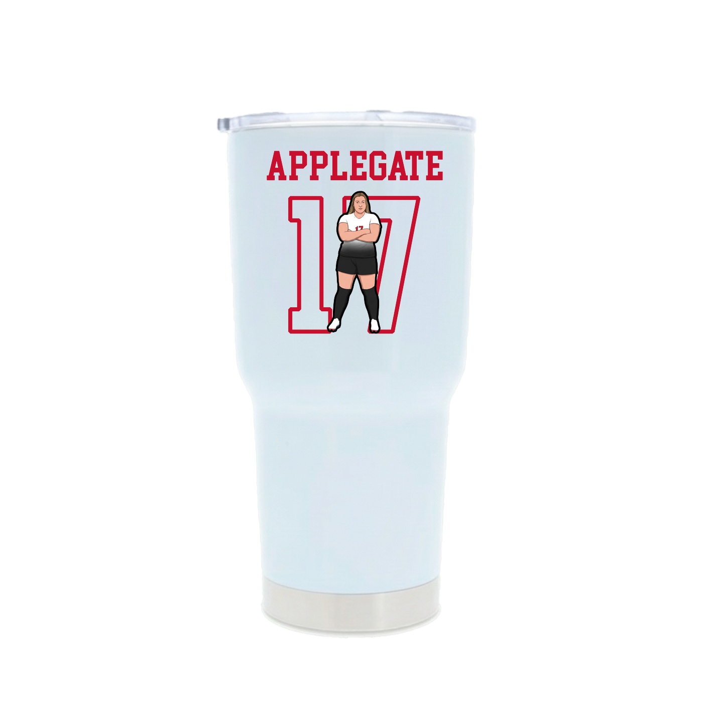 30oz Stainless Steel Tumbler — Shirsey in White