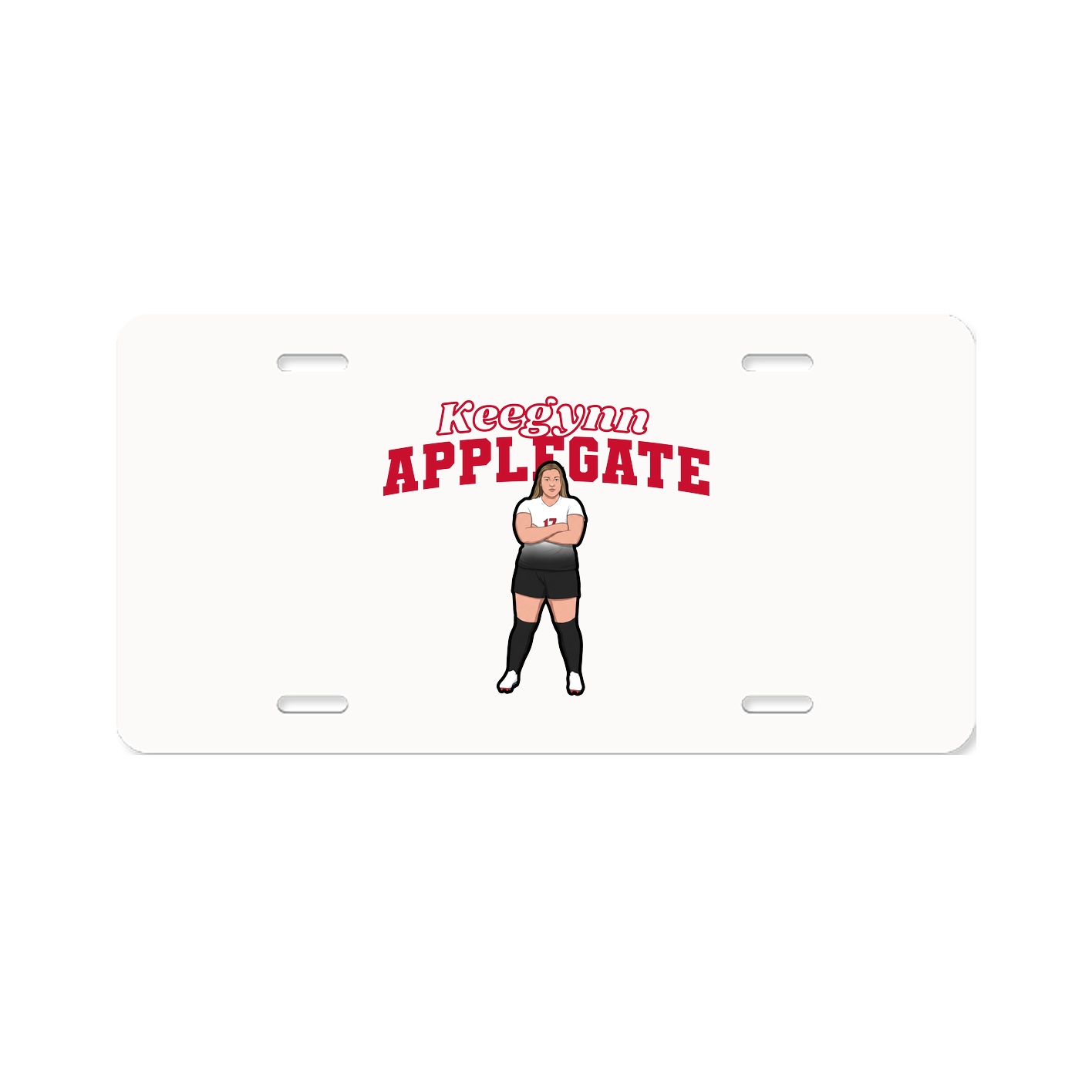 License Plate — Name Arch in Classic