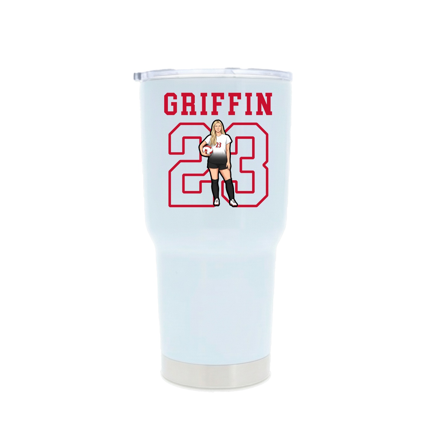 30oz Stainless Steel Tumbler — Shirsey in White