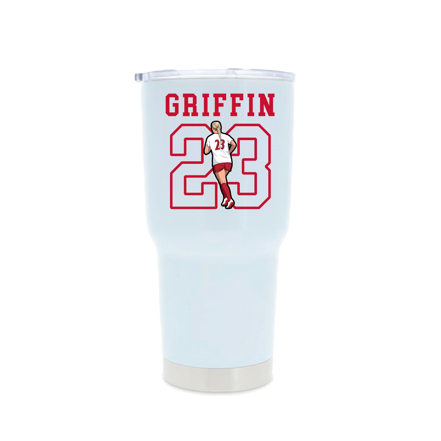 30oz Stainless Steel Tumbler — Shirsey in White