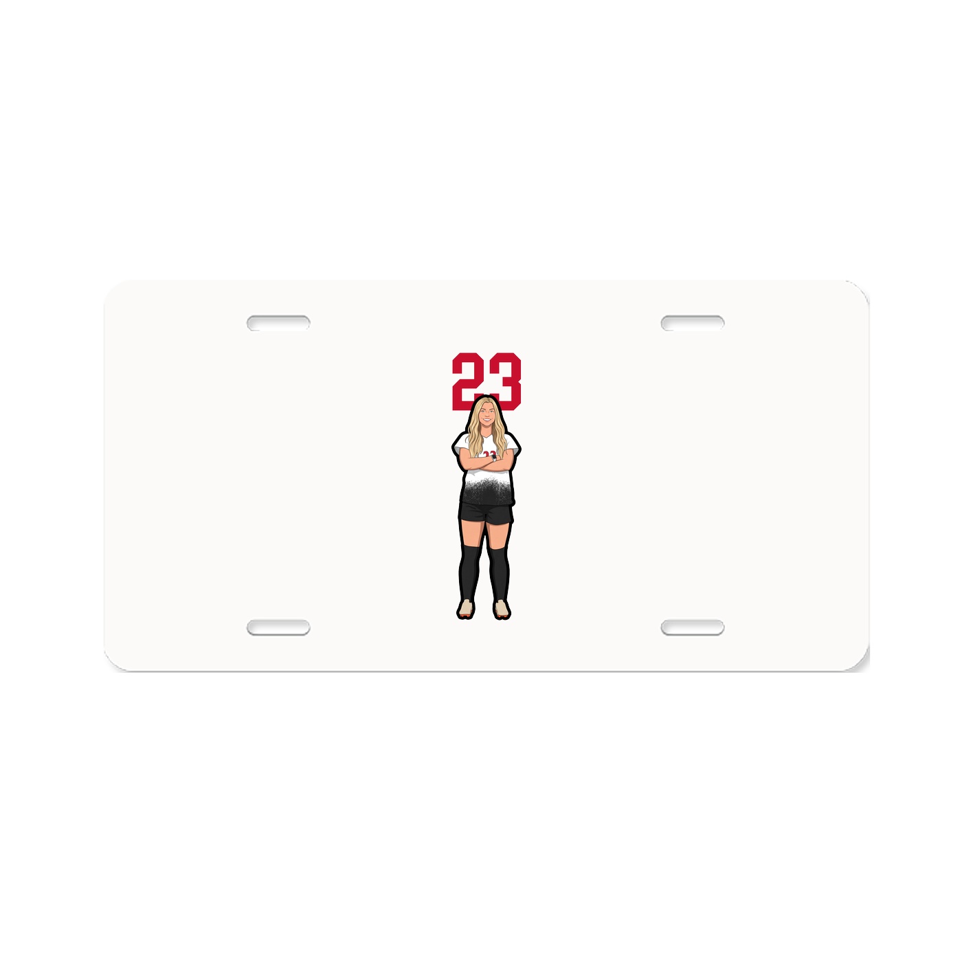 License Plate — Number Top in Classic