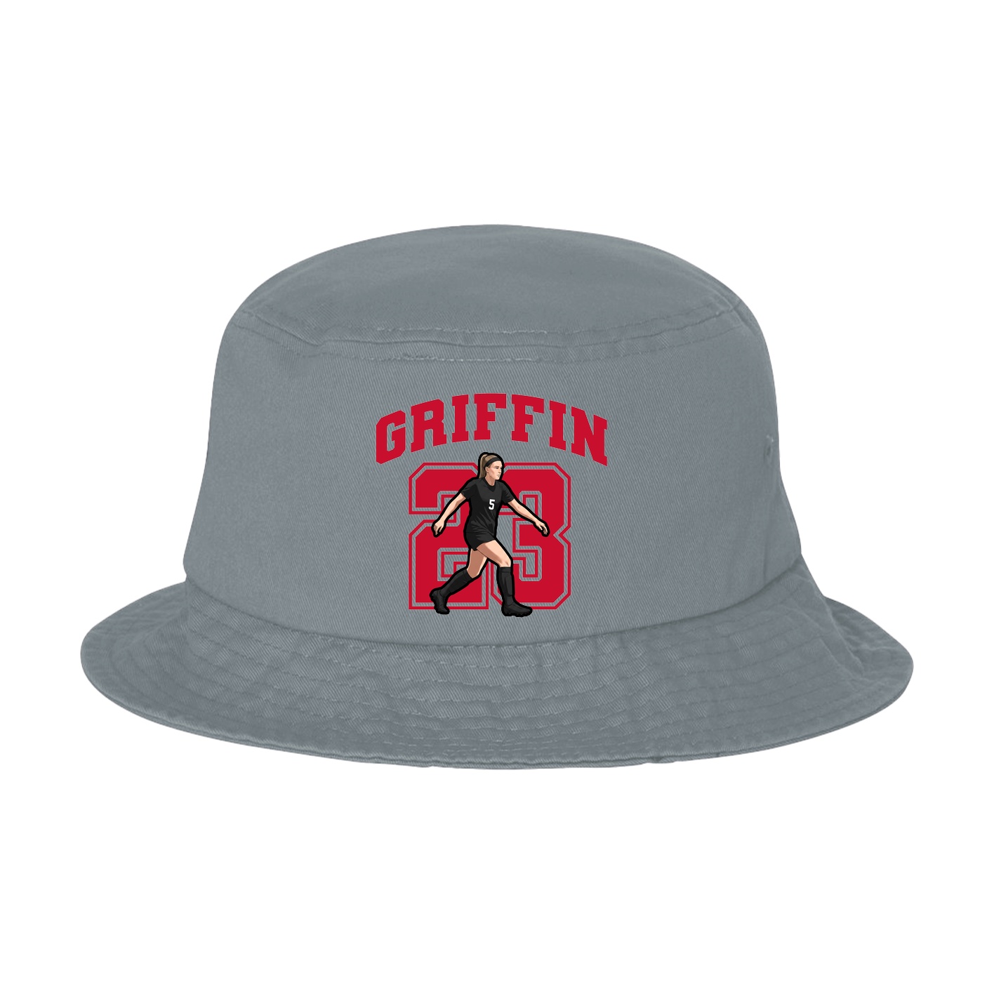 Bucket Cap — Number in Grey
