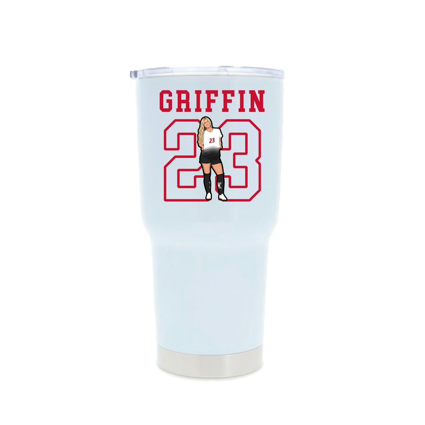 30oz Stainless Steel Tumbler — Shirsey in White