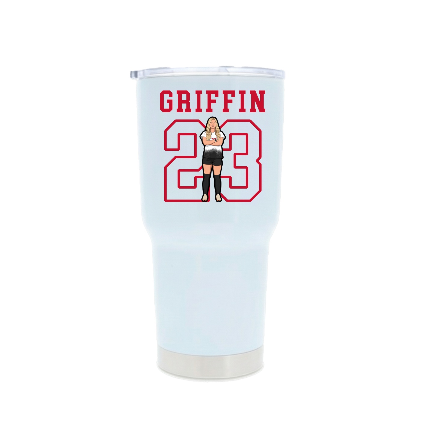 30oz Stainless Steel Tumbler — Shirsey in White