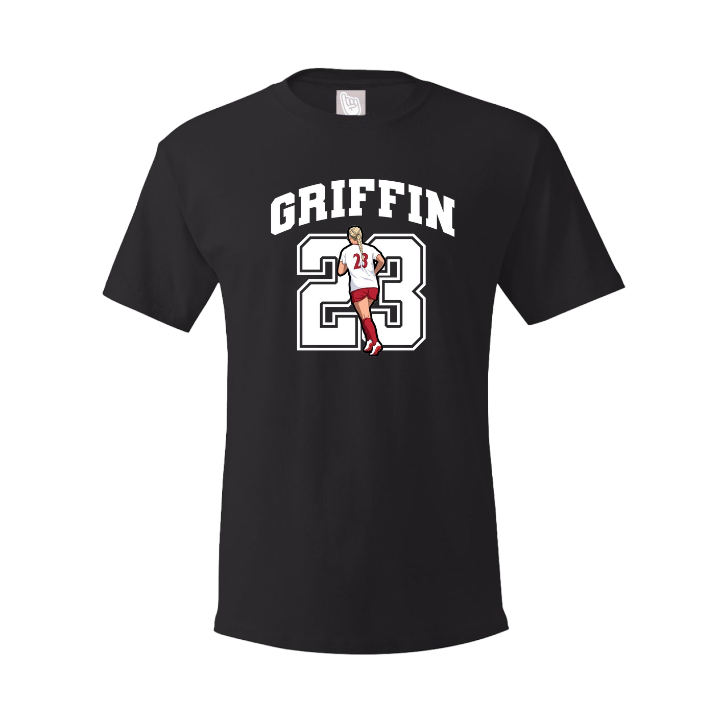 Youth Tee — Number in Black