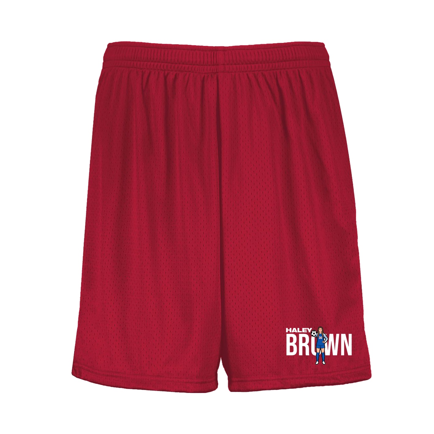 Shorts — Player Name in Red