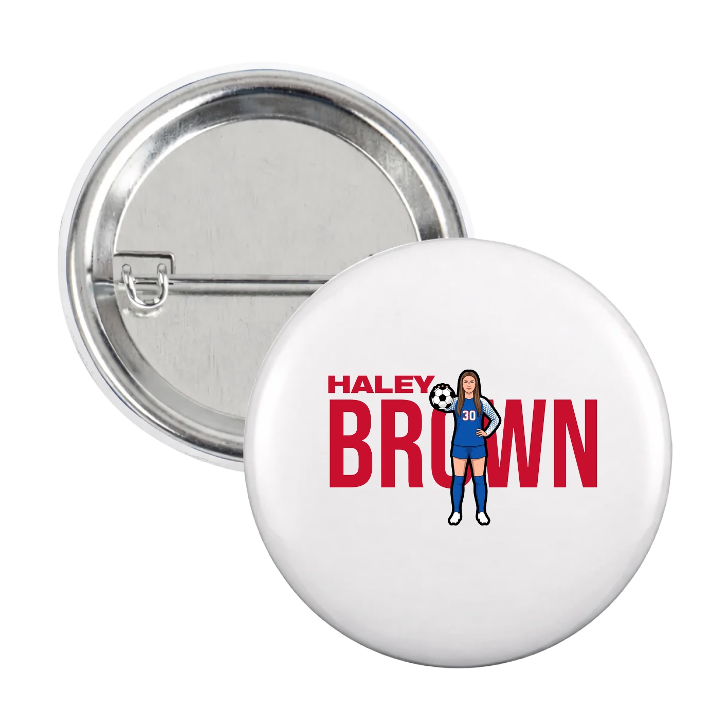 Game Day Button — Player Name in White