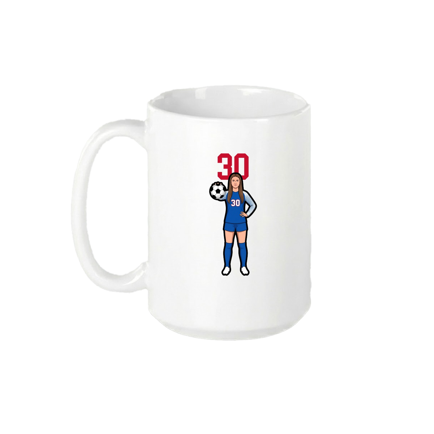 15oz Coffee Mug — Number Top in White