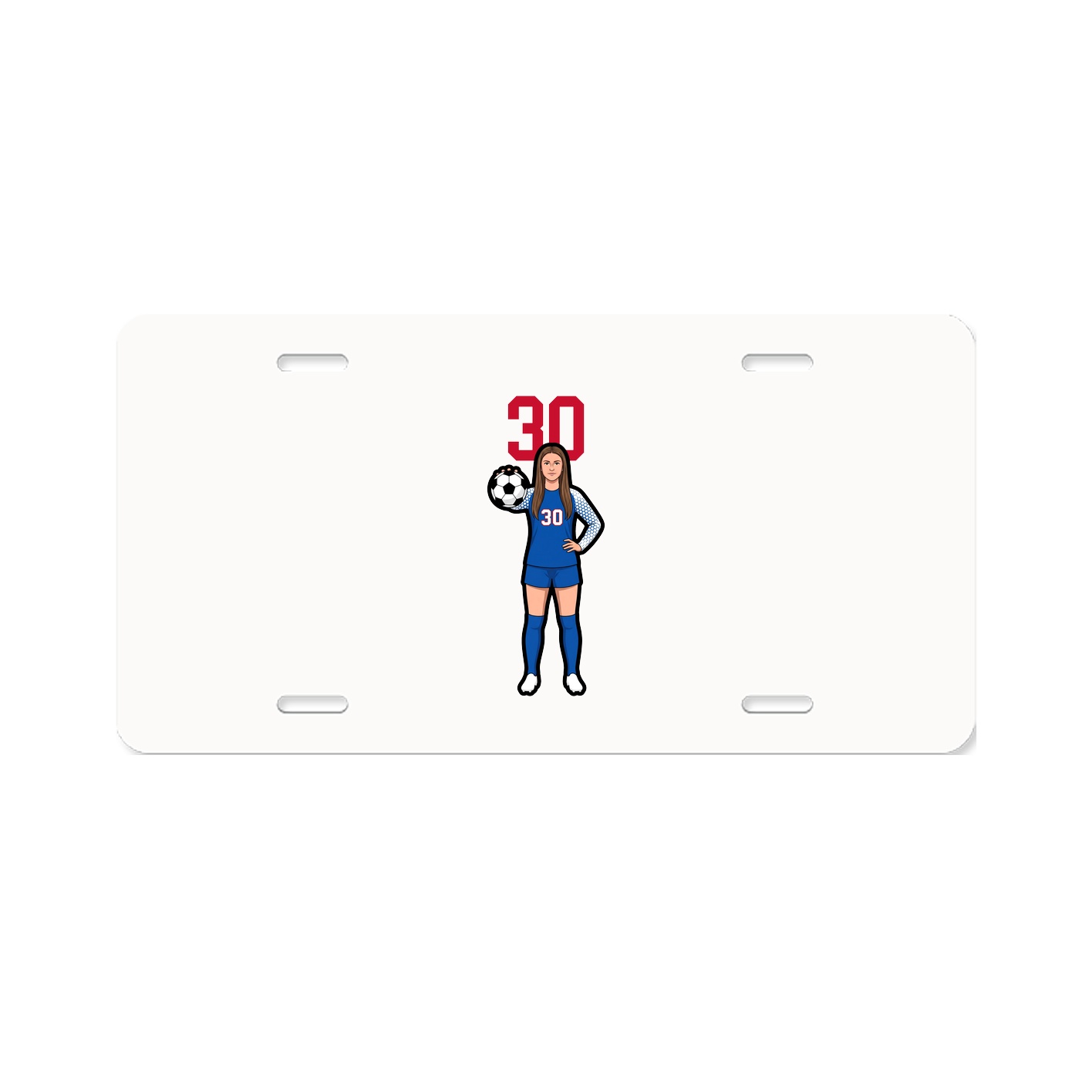 License Plate — Number Top in Classic