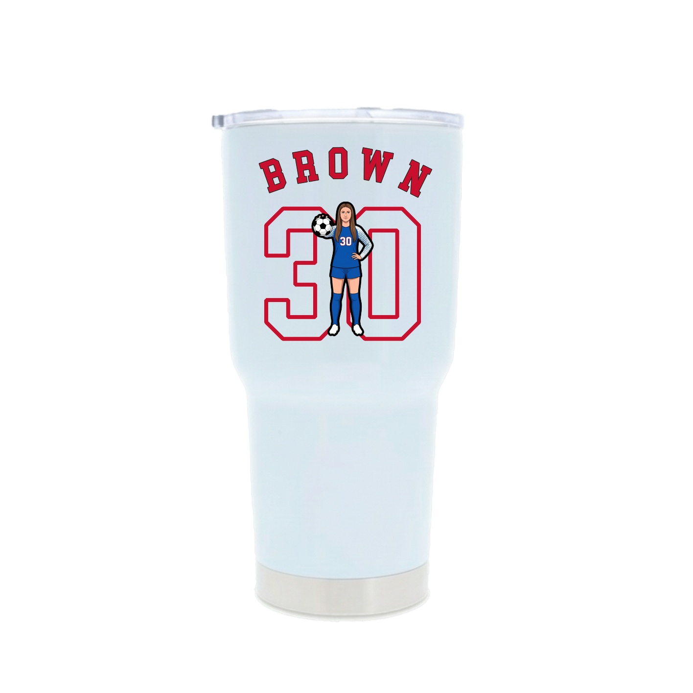 30oz Stainless Steel Tumbler — Shirsey Arch in White