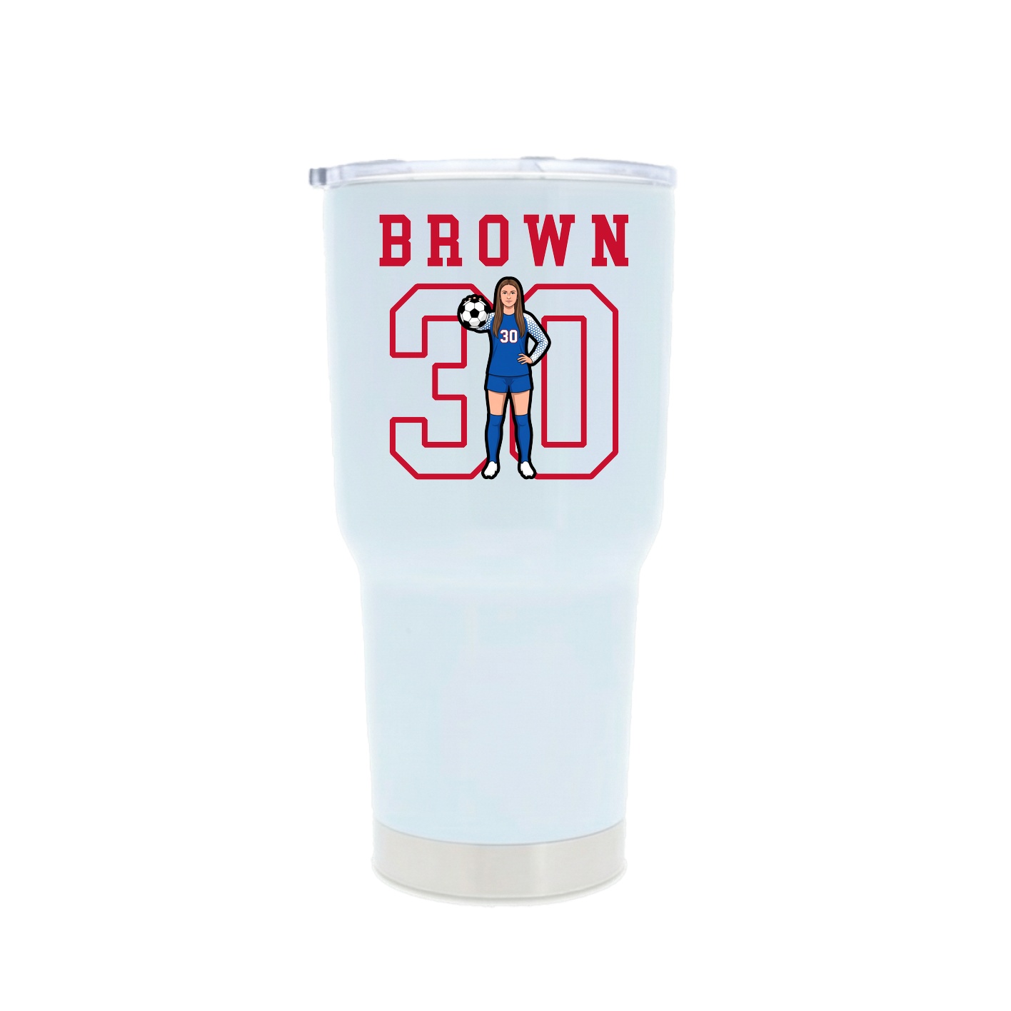 30oz Stainless Steel Tumbler — Shirsey in White