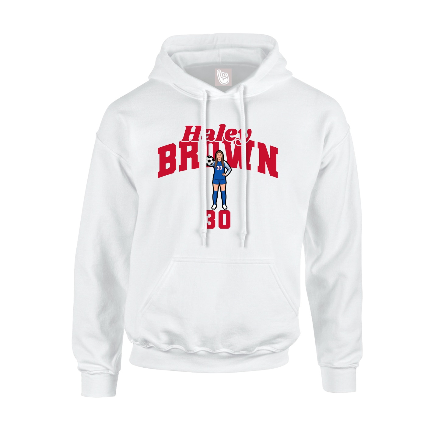 Youth Hoodie — Signature Arch in White