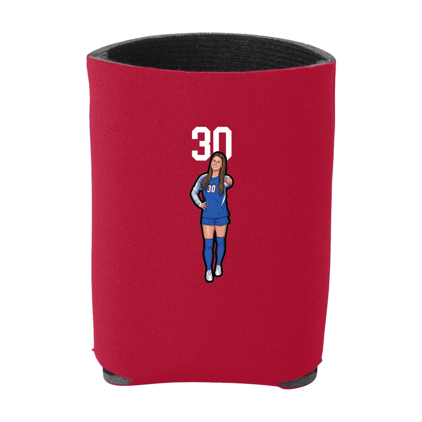 Can Holder — Number Top in Red