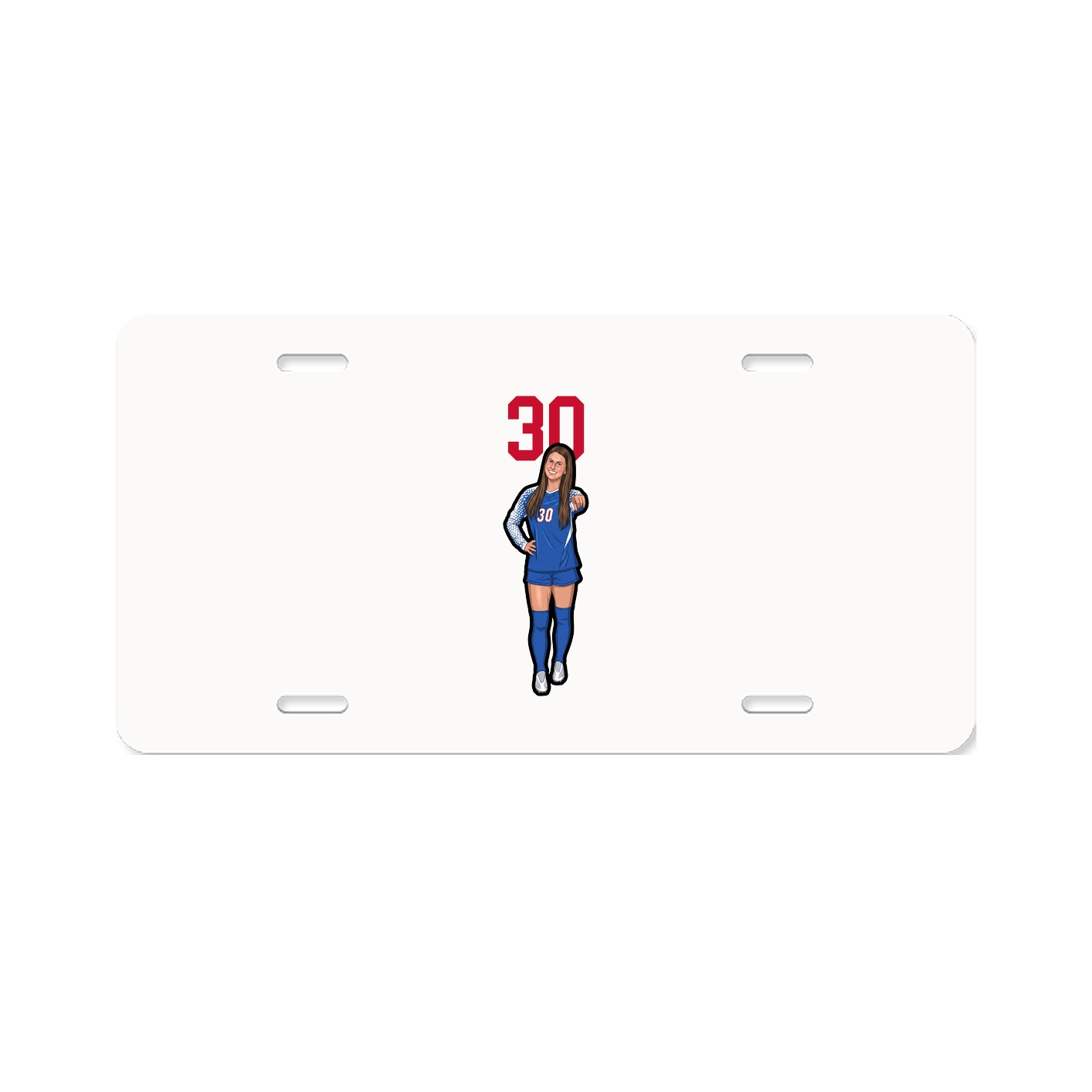 License Plate — Number Top in Classic