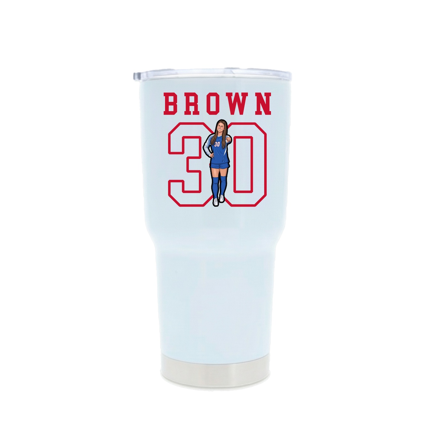 30oz Stainless Steel Tumbler — Shirsey in White