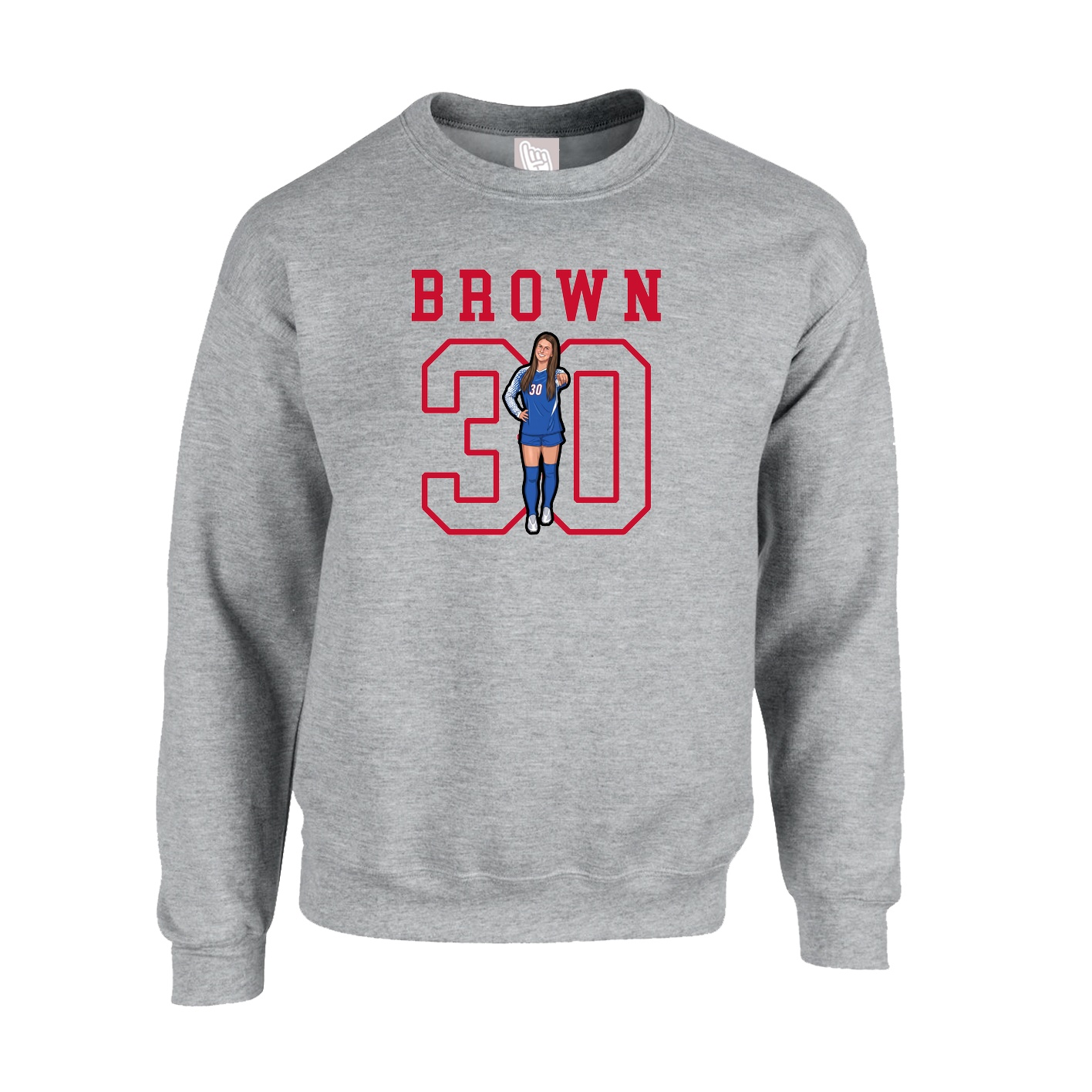 Fleece Crew — Shirsey in Grey