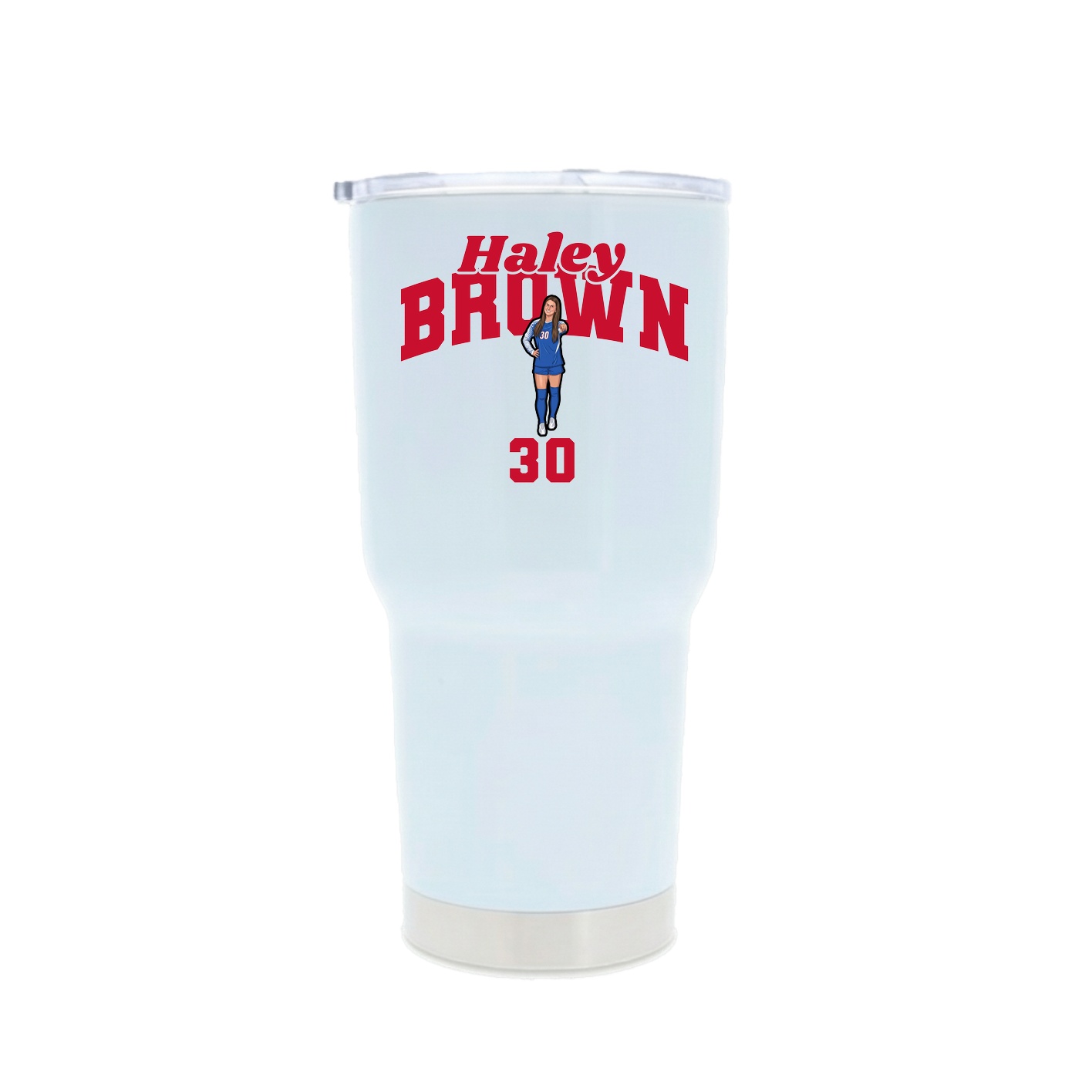 30oz Stainless Steel Tumbler — Signature Arch in White