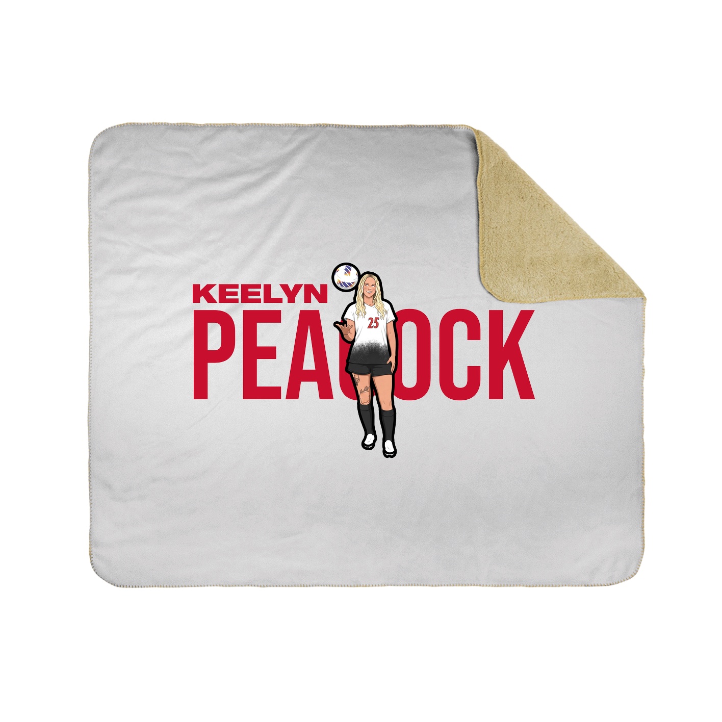 Throw Blanket — Player Name in White