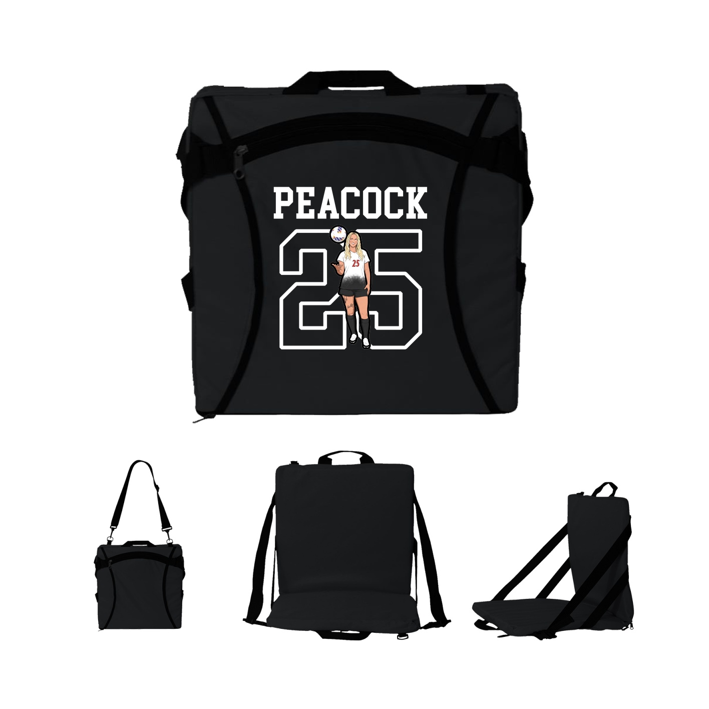 Folding Stadium Seat — Shirsey in Black