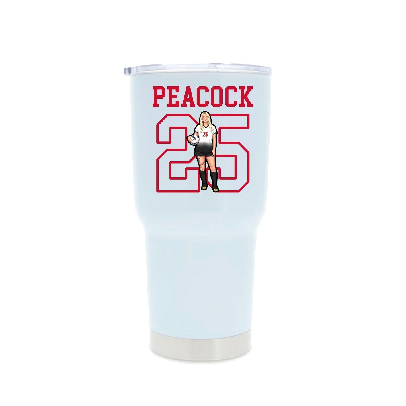 30oz Stainless Steel Tumbler — Shirsey in White