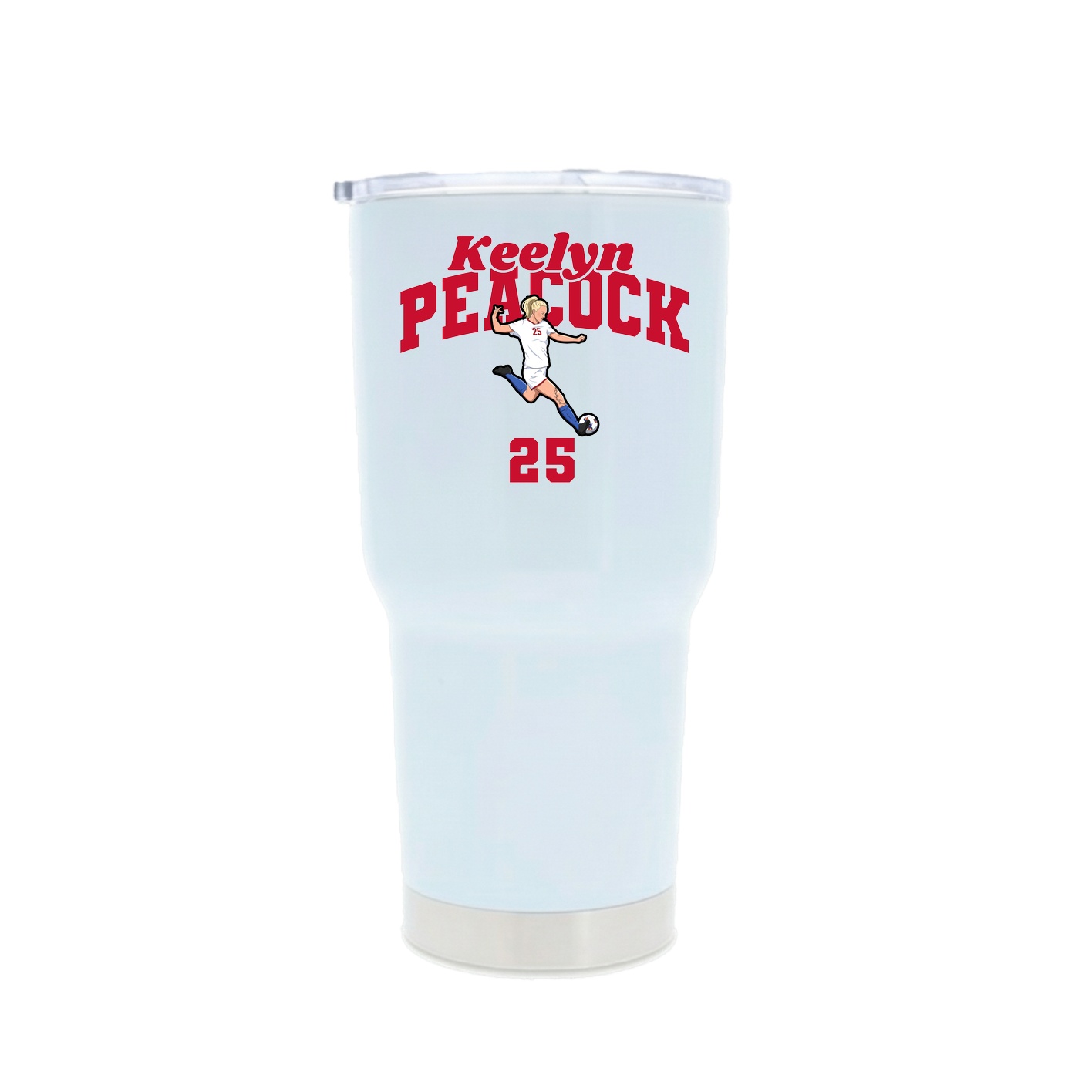 30oz Stainless Steel Tumbler — Signature Arch in White