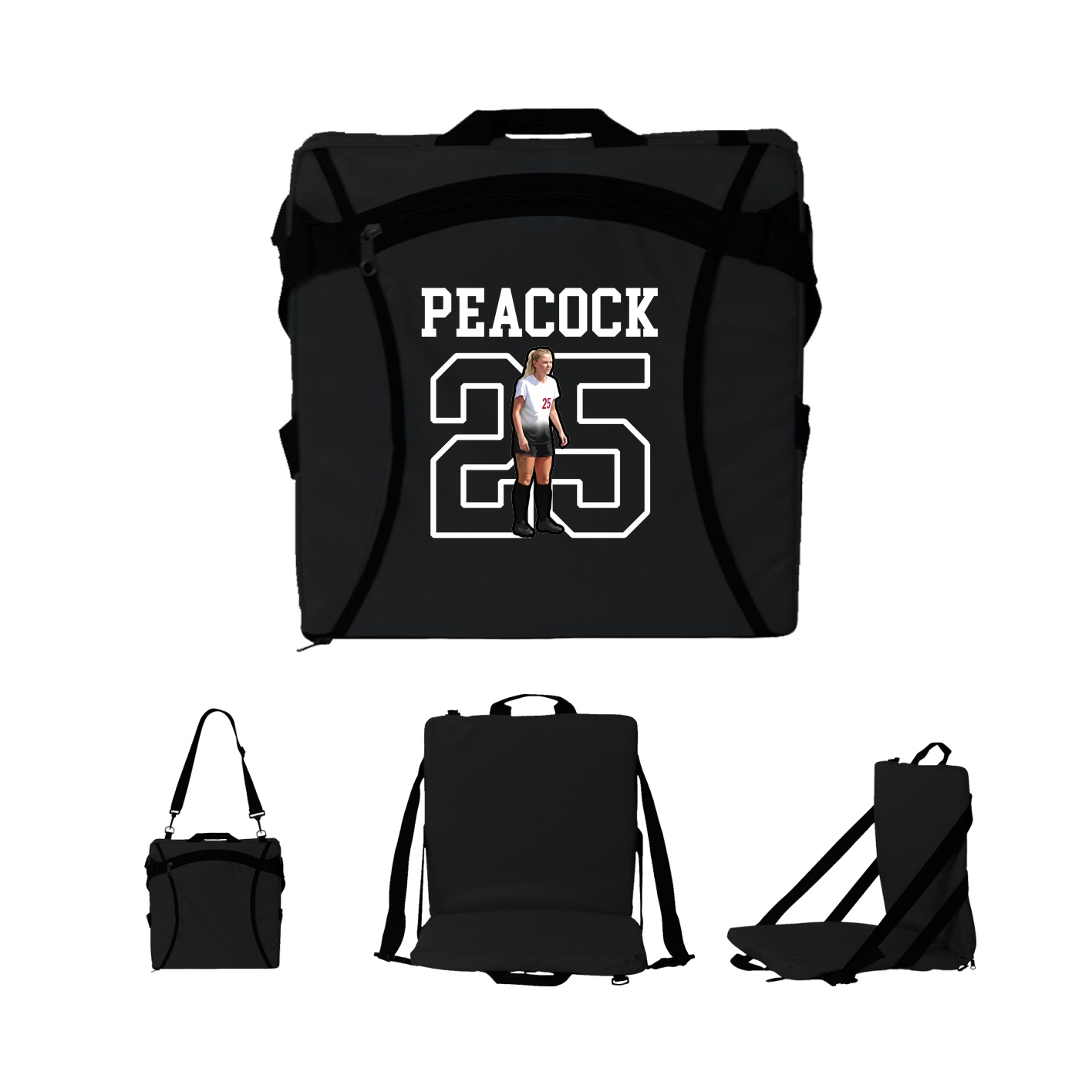 Folding Stadium Seat — Shirsey in Black