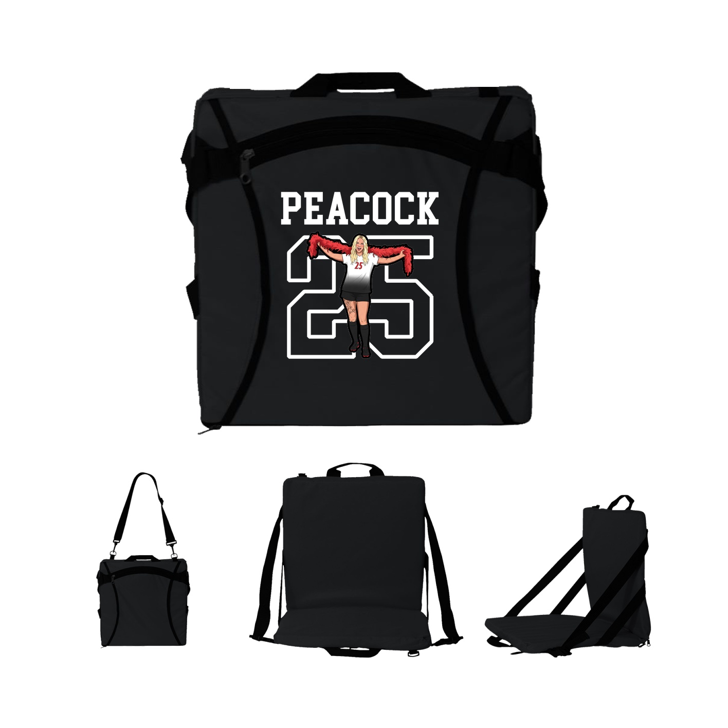 Folding Stadium Seat — Shirsey in Black