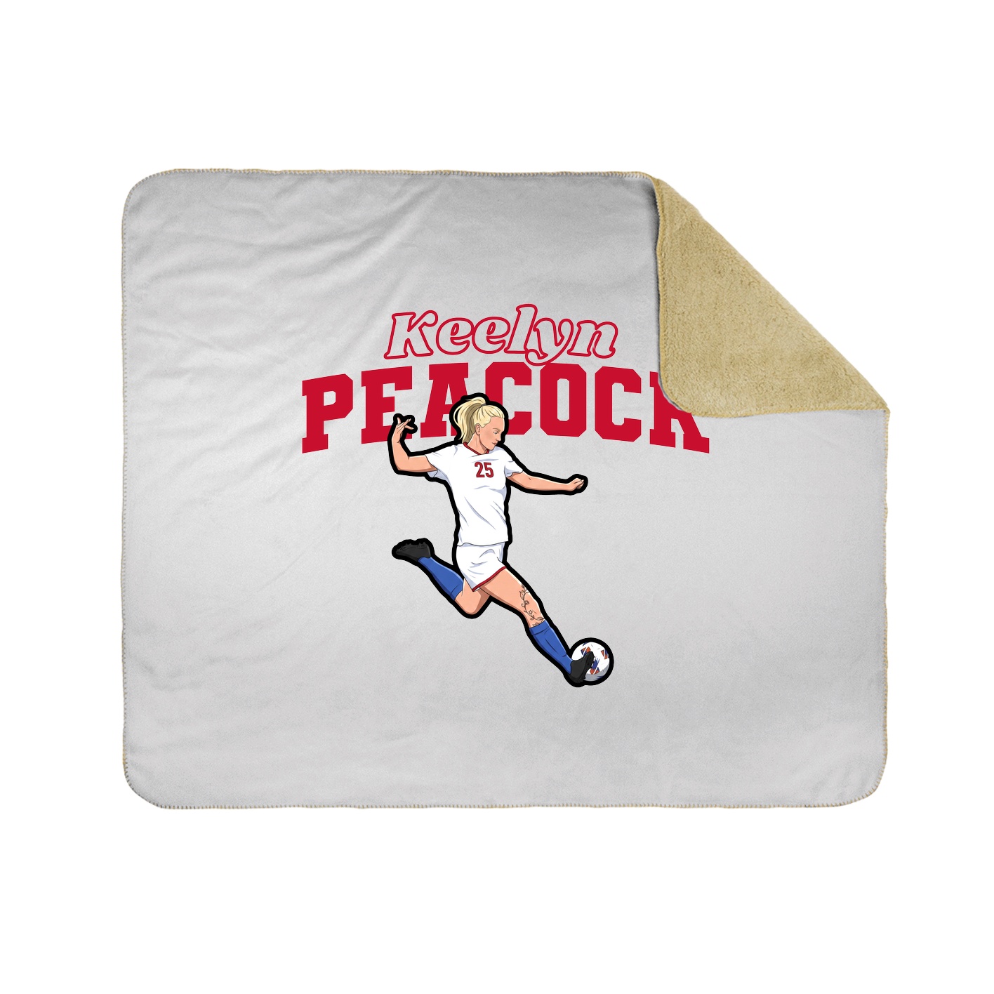 Throw Blanket — Name Arch in White