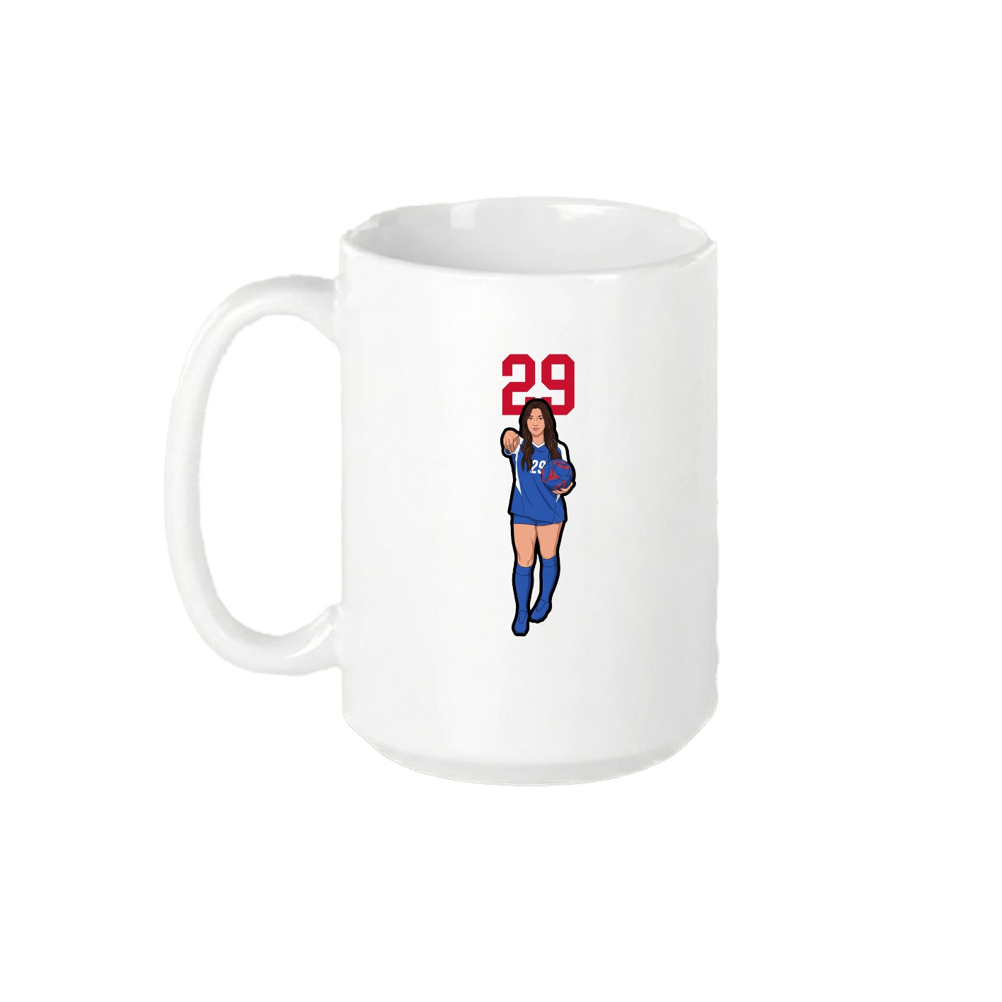 15oz Coffee Mug — Number Top in White