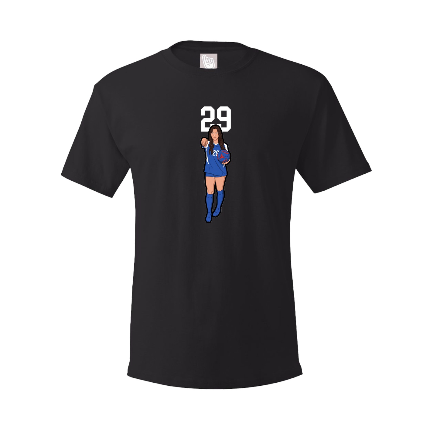 Youth Tee — Number Top in Black
