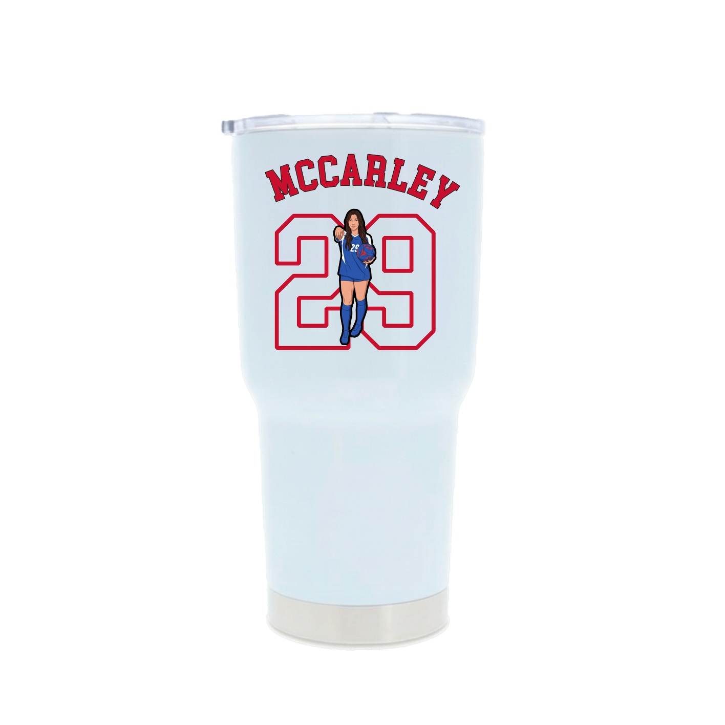30oz Stainless Steel Tumbler — Shirsey Arch in White