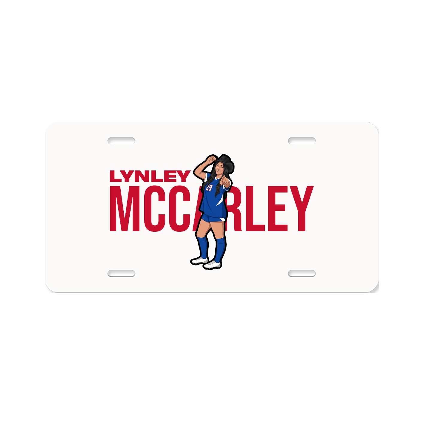 License Plate — Player Name in Classic