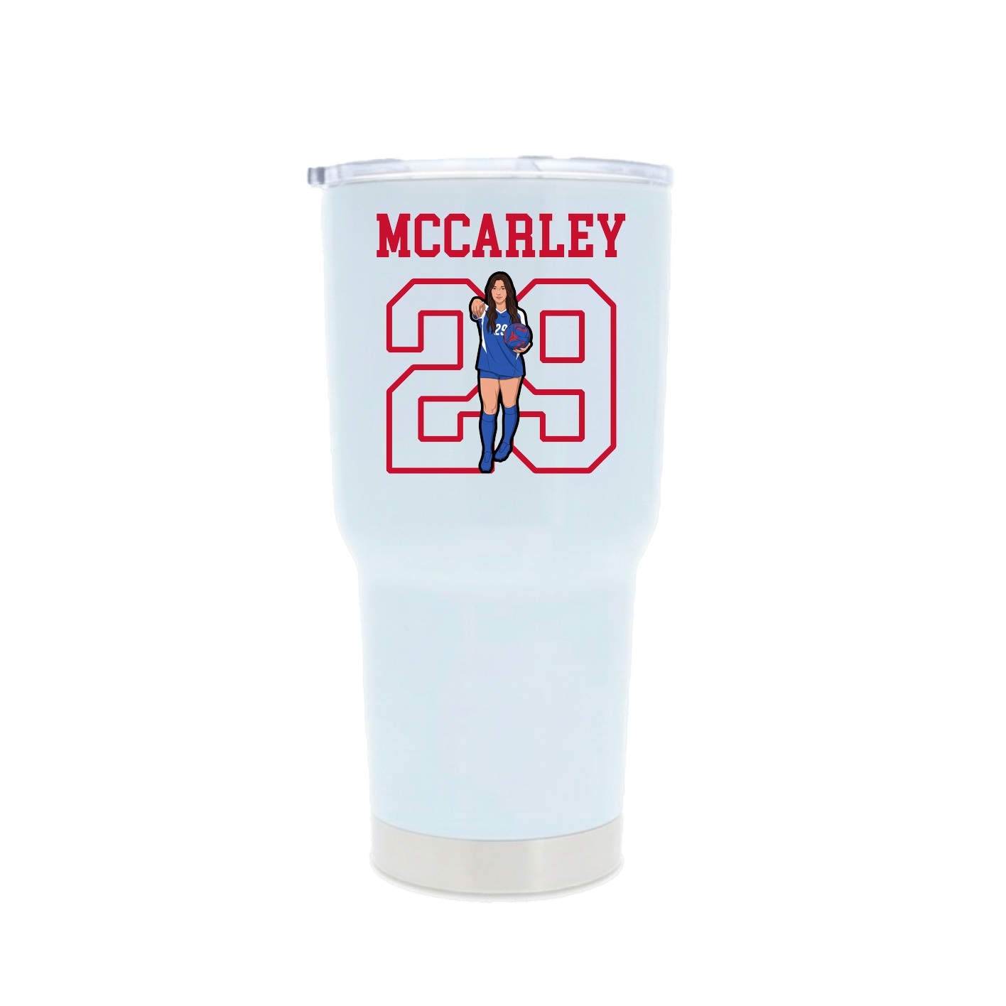 30oz Stainless Steel Tumbler — Shirsey in White