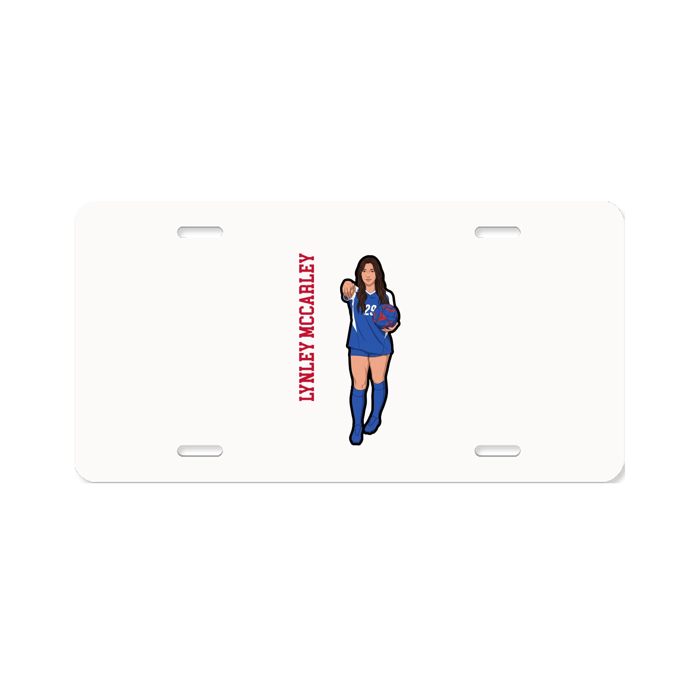 License Plate — Name Vertical in Classic