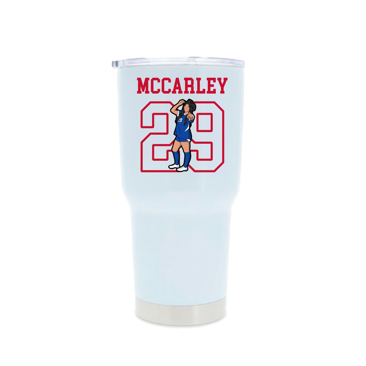 30oz Stainless Steel Tumbler — Shirsey in White