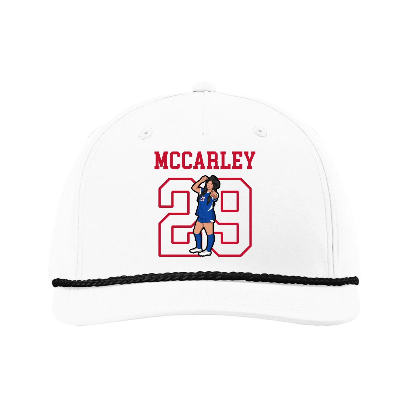 Five-Panel Classic Rope Cap — Shirsey in White