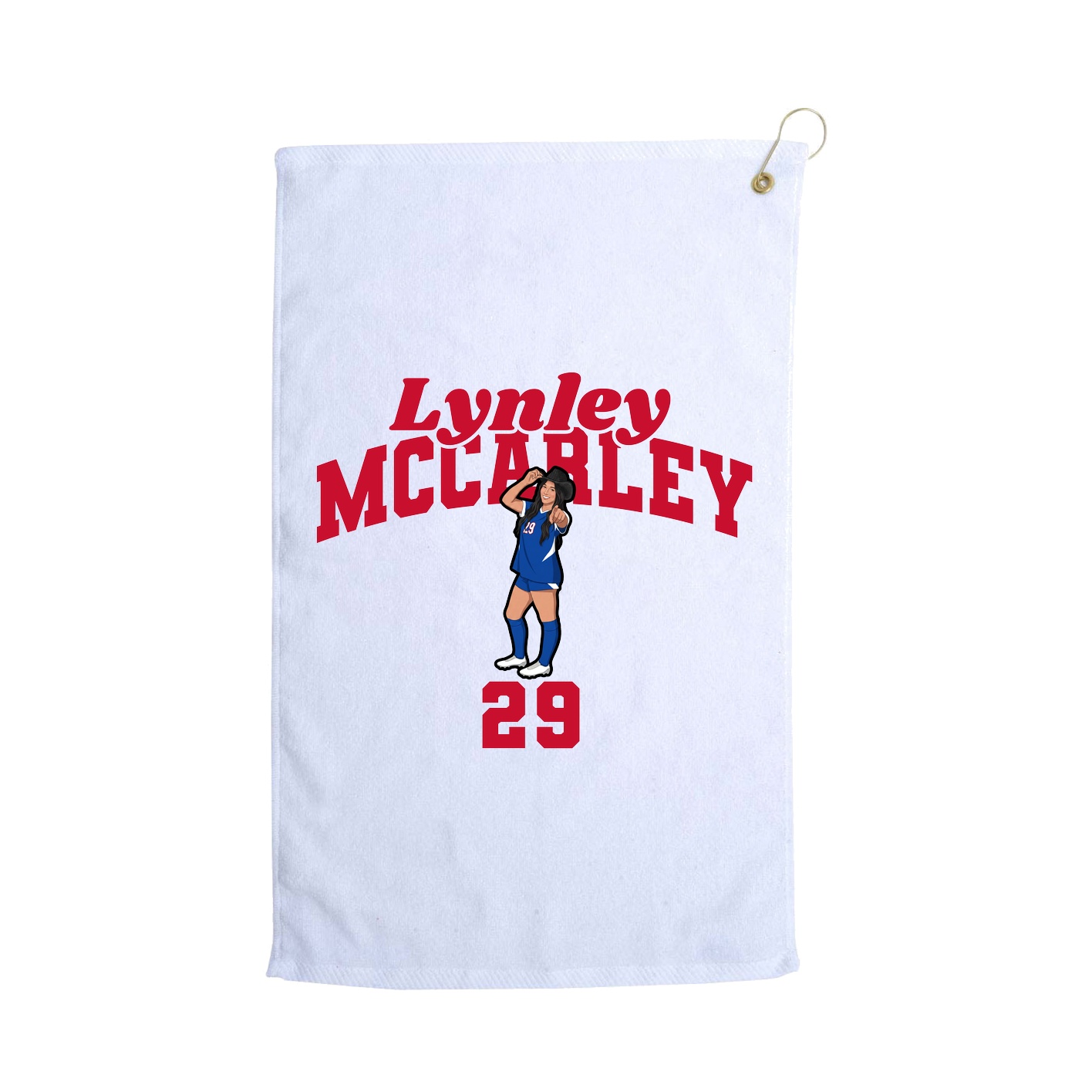 Golf Towel — Signature Arch in White