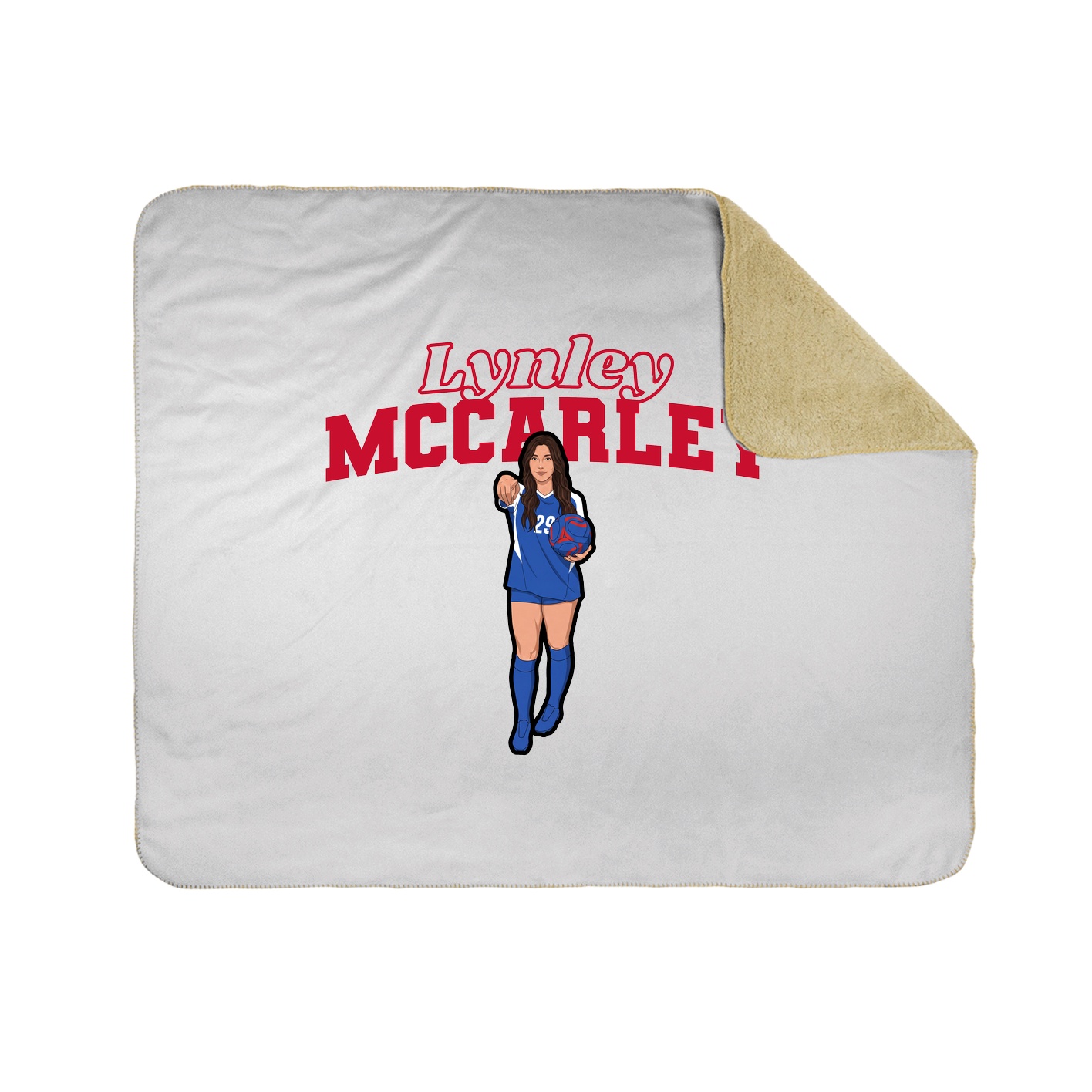 Throw Blanket — Name Arch in White