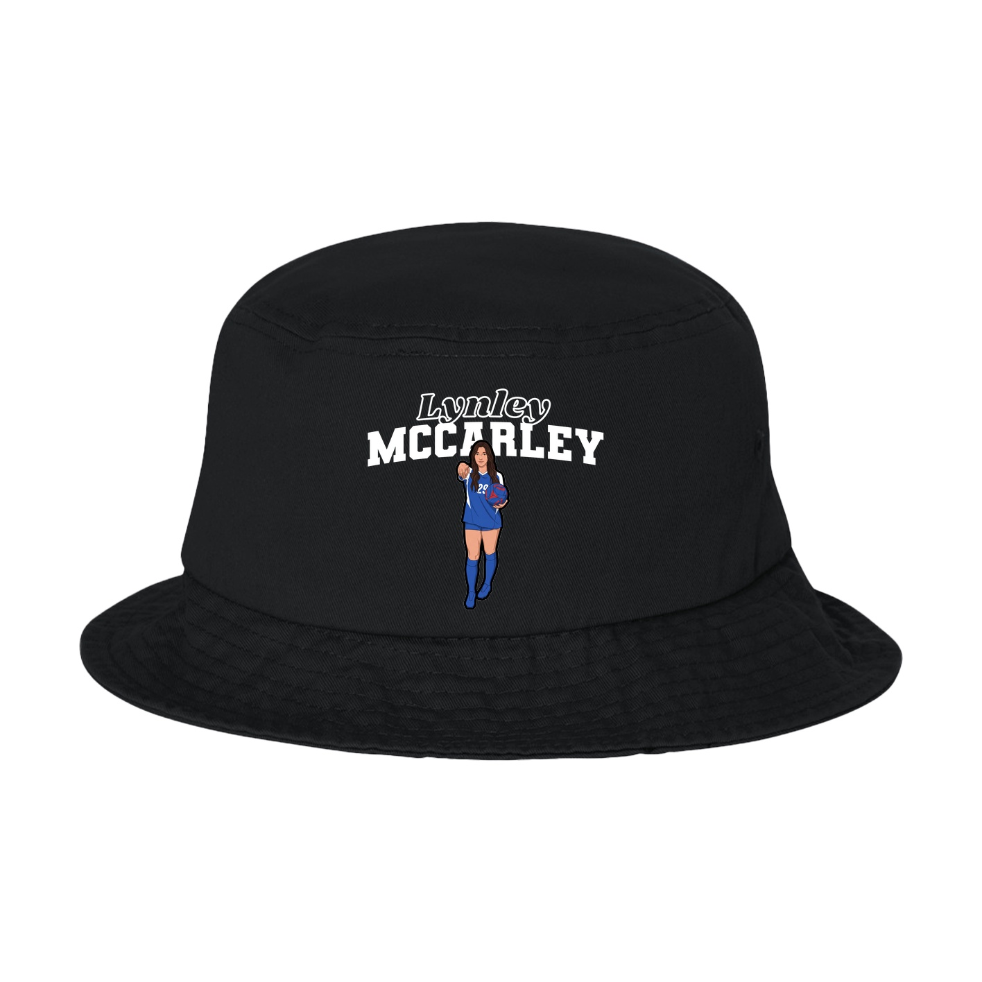 Bucket Cap — Name Arch in Black