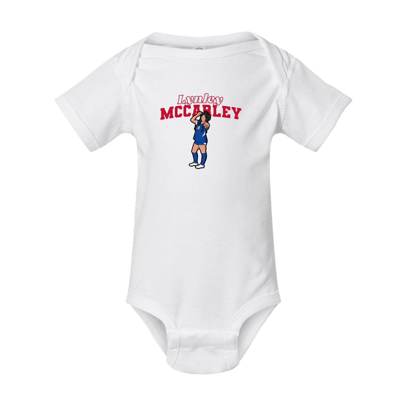 Baby Onesie — Name Arch in White