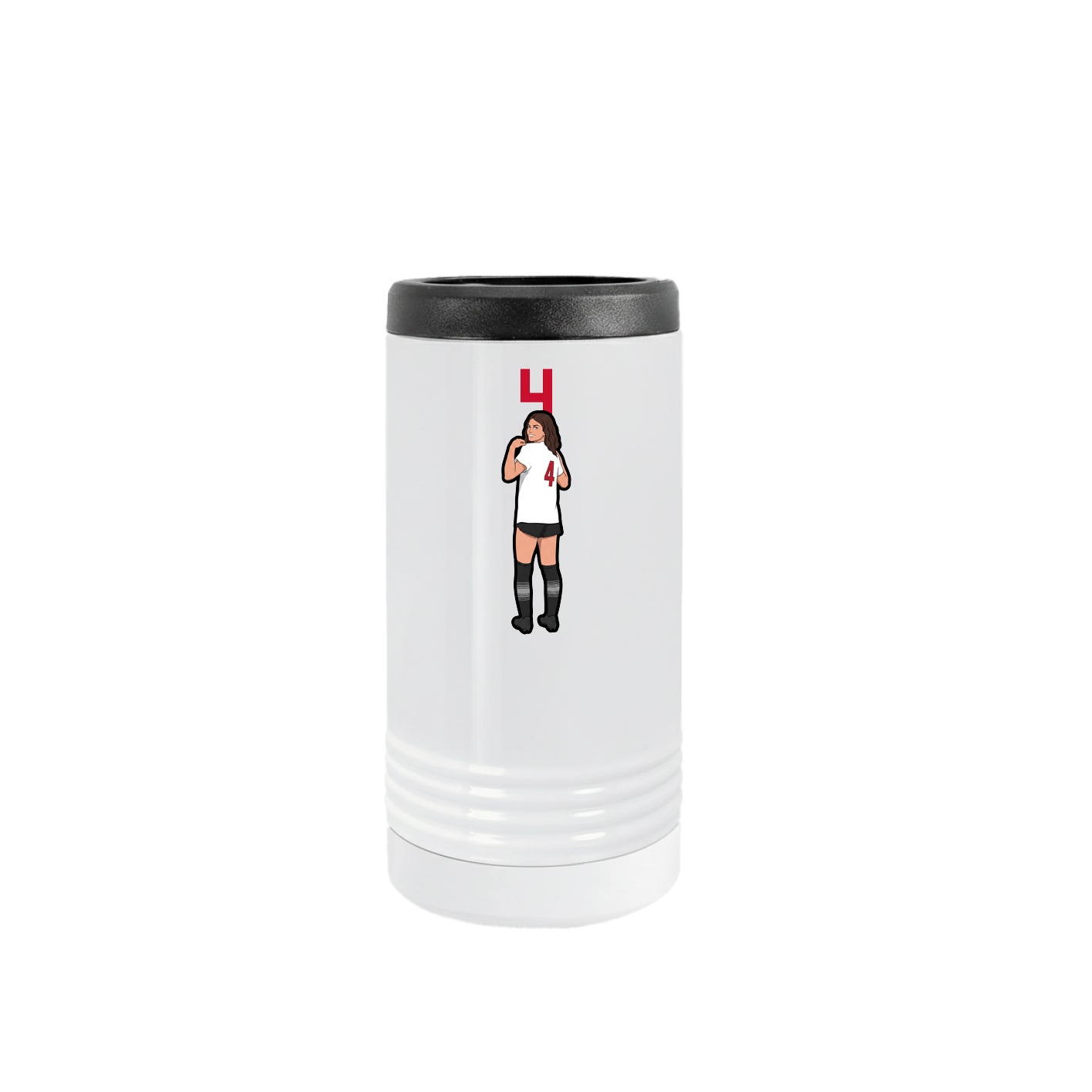 Slim Beverage Holder — Number Top in White