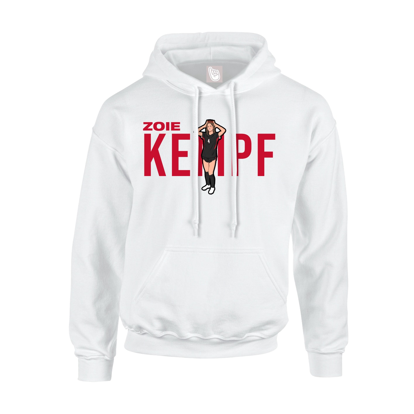 Youth Hoodie — Player Name in White