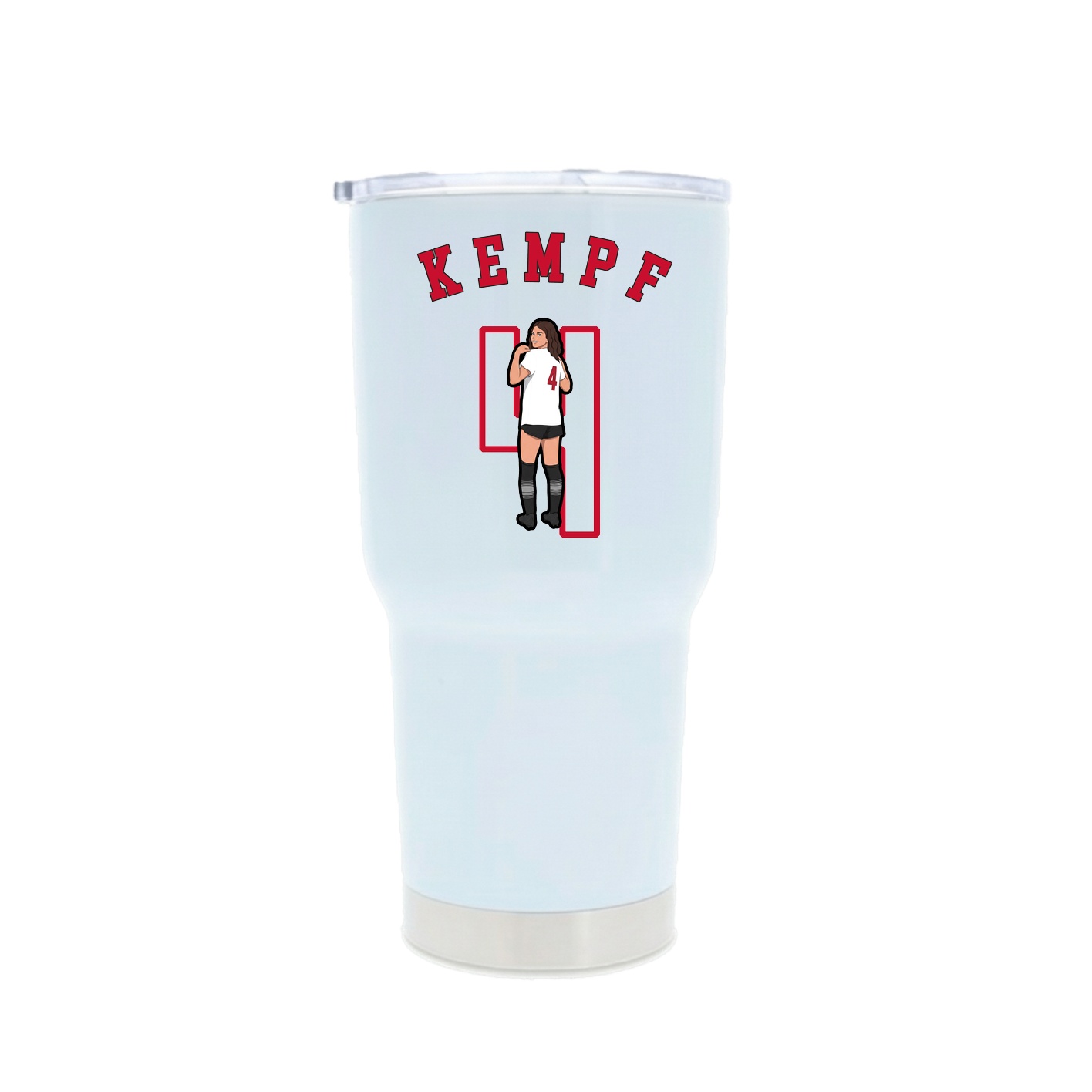30oz Stainless Steel Tumbler — Shirsey Arch in White